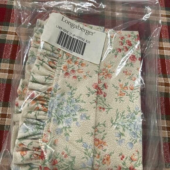 Longaberger Vintage Blossoms SERVE IT UP Basket Liner Serving tray NEW floral - Picture 1 of 1